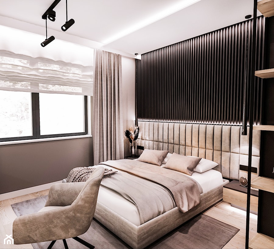RADOM -2023 / projekt domu jednorodzinnego - Sypialnia, styl nowoczesny - zdjęcie od BIBI Designe