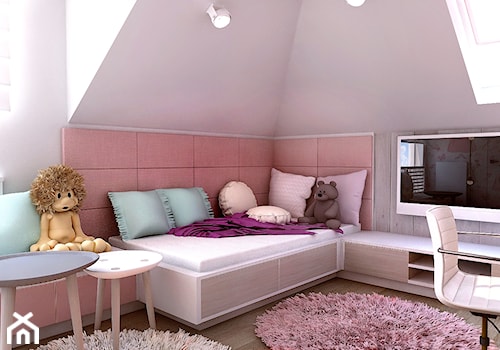 Mały różowy pokój dziecka dla nastolatka dla dziewczynki - zdjęcie od BIBI Designe