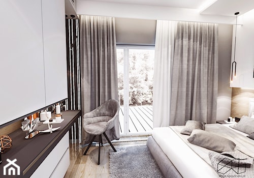 Projekt mieszkania w Apartamencie / ŁÓDŹ - Sypialnia, styl nowoczesny - zdjęcie od BIBI Designe