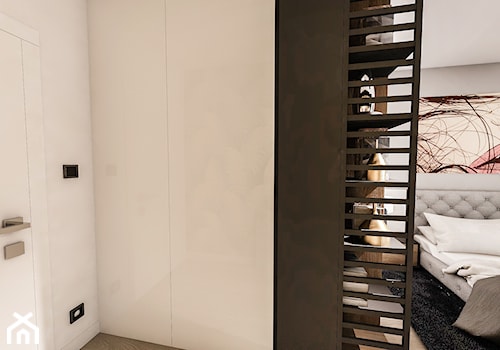 Projekt mieszkania - Austria 2017 - Mała otwarta garderoba przy sypialni - zdjęcie od BIBI Designe