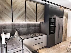 Projekt mieszkania w Apartamencie / ŁÓDŹ - Kuchnia, styl nowoczesny - zdjęcie od BIBI Designe