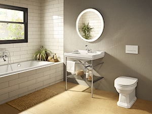 KOLEKCJA CARMEN - Średnia łazienka z oknem, styl vintage - zdjęcie od Roca