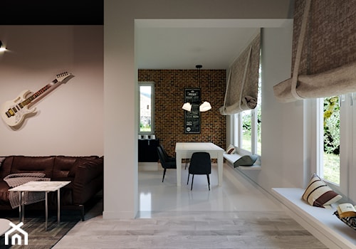 Stary dom - od nowa - Średnia biała jadalnia jako osobne pomieszczenie, styl nowoczesny - zdjęcie od Karolina Żaczek