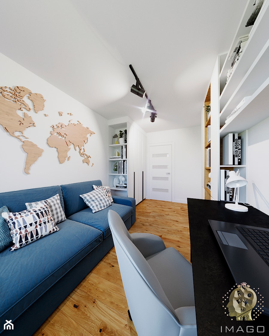 Mieszkanie w Pszczynie - Biuro, styl nowoczesny - zdjęcie od Karolina Żaczek