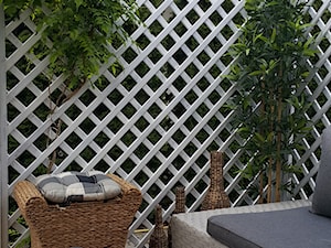 Mój wymarzony taras pod chmurką - Średni z meblami ogrodowymi taras z tyłu domu, styl nowoczesny - zdjęcie od Marzena Turkot