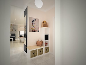 Projekt mieszkania 70 m2 ul. Sasanki, Warszawa - 'makeover' - Średni beżowy hol / przedpokój, styl skandynawski - zdjęcie od A1Studio