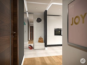 Projekt wnętrz mieszkania 53m2 w Warszawie - Hol / przedpokój, styl skandynawski - zdjęcie od A1Studio