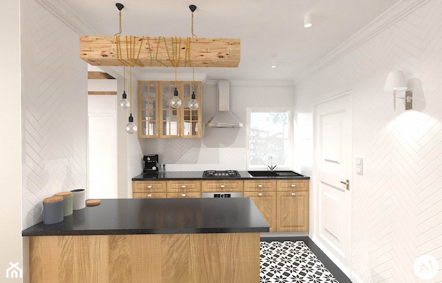 Projekt domu 110 m2 Swansea, Walia, GB - Kuchnia, styl nowoczesny - zdjęcie od A1Studio