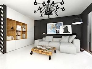Projekt mieszkania w męskim stylu, Oxford, UK - Salon, styl industrialny - zdjęcie od A1Studio