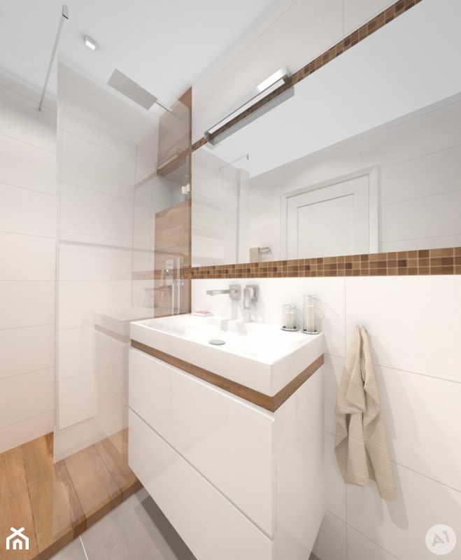 Łazienka – prosto i tanio - Łazienka, styl minimalistyczny - zdjęcie od A1Studio