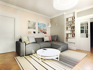 Projekt mieszkania 90 m2 Warszawa - Salon, styl tradycyjny - zdjęcie od A1Studio
