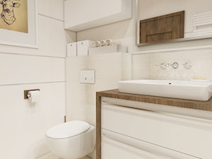 Projekt łazienka w ciepłych kolorach - 'makeover' - Średnia bez okna łazienka, styl nowoczesny - zdjęcie od A1Studio