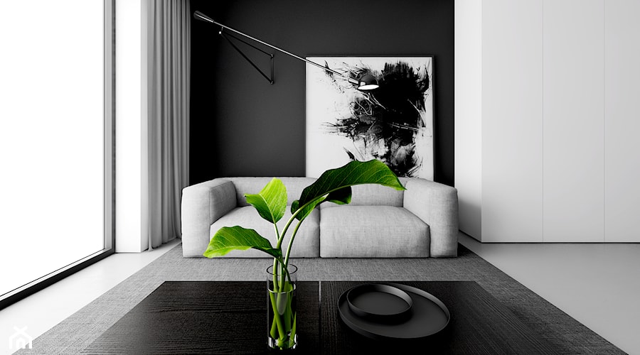 APARTAMENT W ŁODZI - Salon, styl minimalistyczny - zdjęcie od INUTI