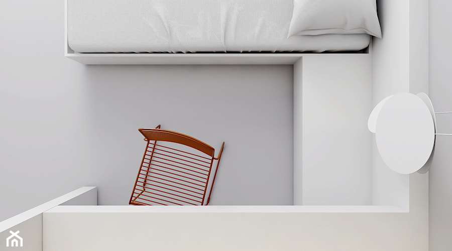 WNĘTRZA DOMU SZEREGOWEGO - Sypialnia, styl minimalistyczny - zdjęcie od INUTI