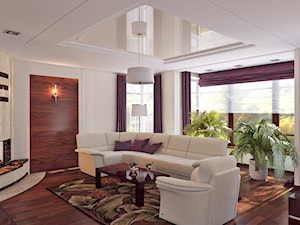 dom4 - Średni biały salon, styl tradycyjny - zdjęcie od APP TRENDY Autorska Pracownia Projektowa