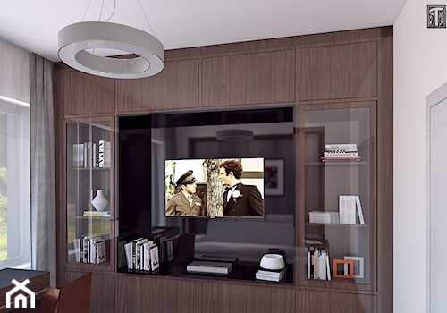 gabinet - Mała szara z biurkiem sypialnia, styl glamour - zdjęcie od APP TRENDY Autorska Pracownia Projektowa