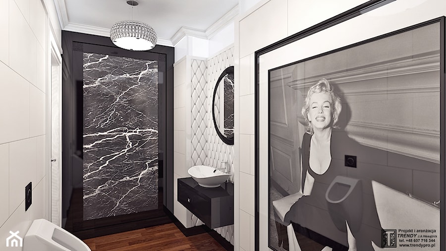 łazienka - Średnia bez okna łazienka, styl glamour - zdjęcie od APP TRENDY Autorska Pracownia Projektowa