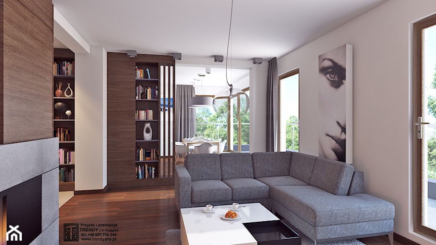 dom 6 - Salon, styl nowoczesny - zdjęcie od APP TRENDY Autorska Pracownia Projektowa