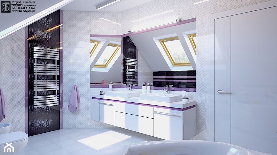 łazienka dziewczęca - Łazienka, styl nowoczesny - zdjęcie od APP TRENDY Autorska Pracownia Projektowa