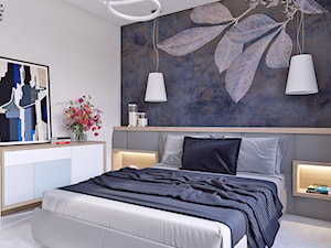 sypialnia - Średnia szara sypialnia, styl glamour - zdjęcie od APP TRENDY Autorska Pracownia Projektowa