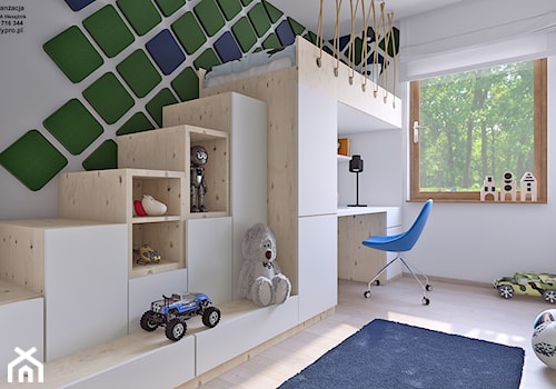 pokój chłopca 333 - Mały biały pokój dziecka dla dziecka dla chłopca dla dziewczynki, styl skandynawski - zdjęcie od APP TRENDY Autorska Pracownia Projektowa
