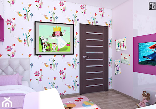 pokoj dziewczynki 1 - Średni różowy pokój dziecka dla dziecka dla dziewczynki, styl glamour - zdjęcie od APP TRENDY Autorska Pracownia Projektowa