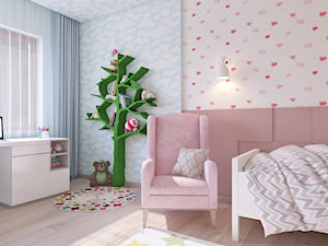 pokój małej dziewczynki - Średnia z biurkiem sypialnia, styl nowoczesny - zdjęcie od APP TRENDY Autorska Pracownia Projektowa