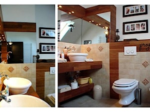 łazienka z drewnem - zdjęcie od mCube strefa wnętrz