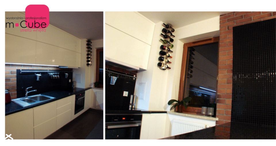 kuchnia z cegłą - zdjęcie od mCube strefa wnętrz - Homebook