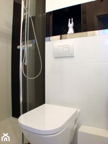 :::Projekt łazienki - czerń i biel w eleganckim wydaniu::: - Łazienka - zdjęcie od mCube strefa wnętrz
