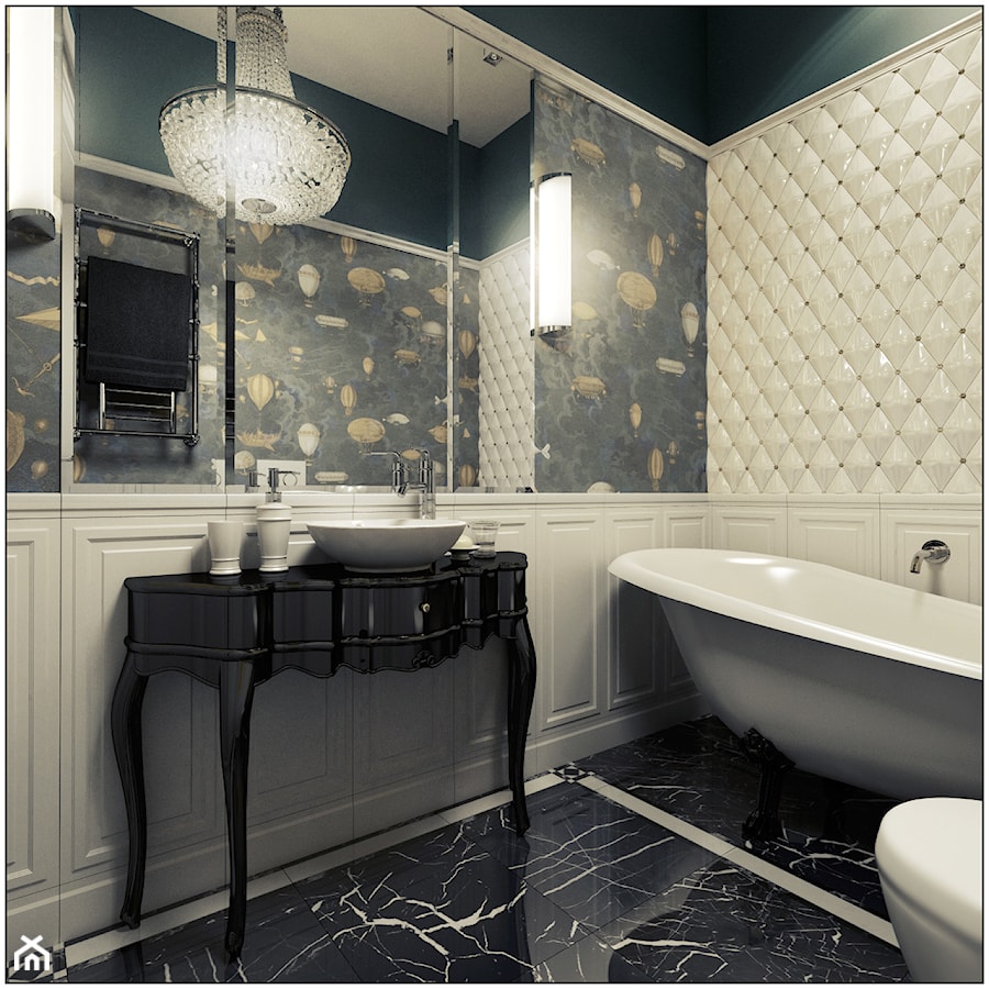 Łazienka- klasyczna - Średnia bez okna łazienka, styl tradycyjny - zdjęcie od 2k-architektura
