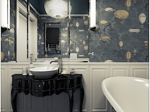 Łazienka- klasyczna - Średnia bez okna z marmurową podłogą łazienka, styl tradycyjny - zdjęcie od 2k-architektura