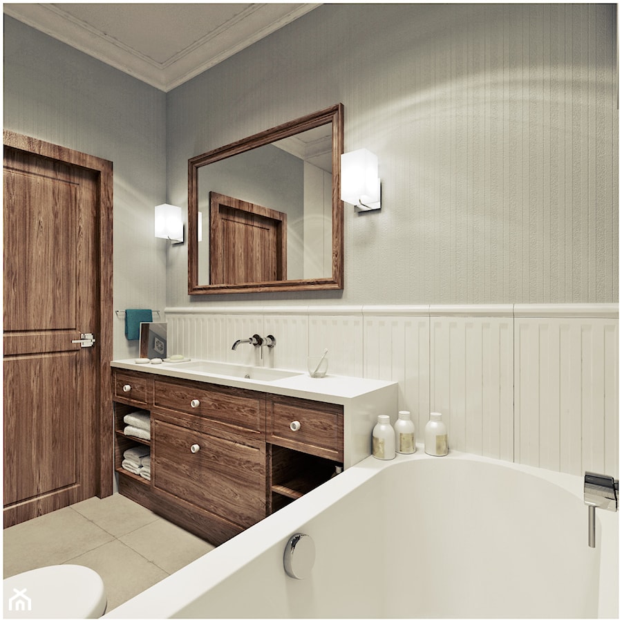 Łazienka retro - Średnia bez okna łazienka, styl vintage - zdjęcie od 2k-architektura
