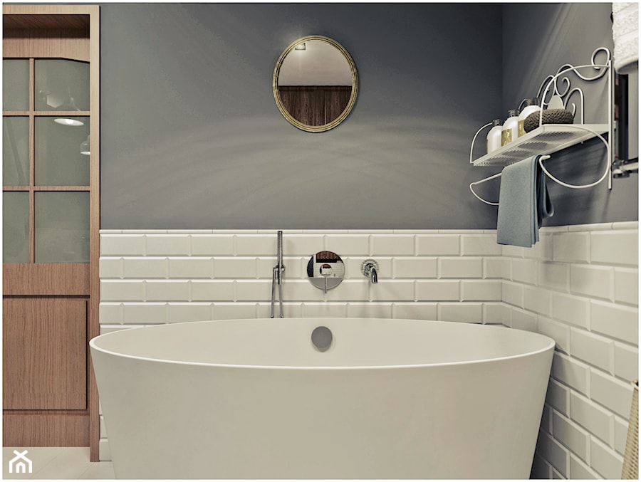 Łazienka - Średnia bez okna łazienka, styl vintage - zdjęcie od 2k-architektura
