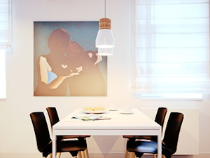 MIESZKANIE W KRAKOWIE - Mała szara jadalnia jako osobne pomieszczenie, styl nowoczesny - zdjęcie od KOBE STUDIO