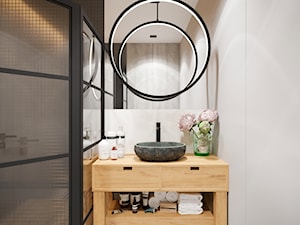 M83 - Mała bez okna z lustrem łazienka, styl nowoczesny - zdjęcie od BLUETARPAN