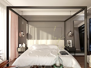 M90 - Średnia szara sypialnia, styl nowoczesny - zdjęcie od BLUETARPAN