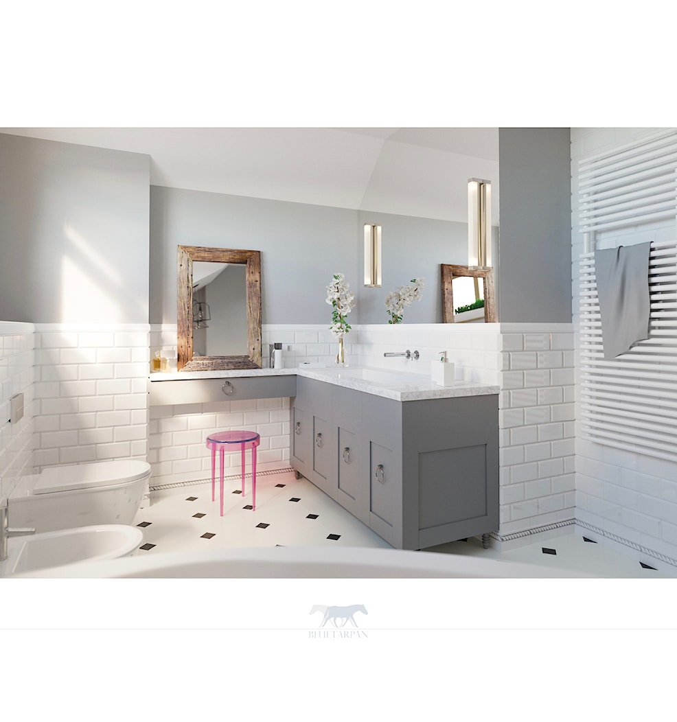 Dom 160 - Średnia bez okna łazienka, styl prowansalski - zdjęcie od BLUETARPAN - Homebook