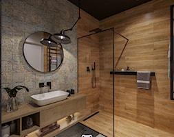 M53 - Średnia z lustrem łazienka, styl nowoczesny - zdjęcie od BLUETARPAN - Homebook