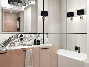 Call me Crystal Clear - Mała bez okna z lustrem łazienka, styl nowoczesny - zdjęcie od ARCHITEKSTURA Malwina Kroll architekt