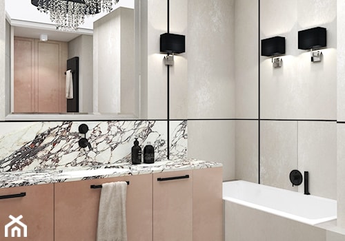 Call me Crystal Clear - Mała bez okna z lustrem łazienka, styl nowoczesny - zdjęcie od ARCHITEKSTURA Malwina Kroll architekt