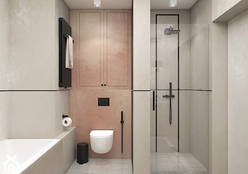 Call me Crystal Clear - Średnia bez okna z punktowym oświetleniem łazienka, styl nowoczesny - zdjęcie od ARCHITEKSTURA Malwina Kroll architekt