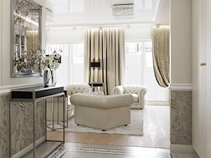 Call me Crystal Clear - Duży biały szary salon, styl nowoczesny - zdjęcie od ARCHITEKSTURA Malwina Kroll architekt