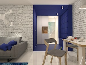 GranatLOVE - Mały szary salon, styl nowoczesny - zdjęcie od ARCHITEKSTURA Malwina Kroll architekt