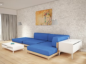 Salon w stylu minimalistycznym - zdjęcie od Folds