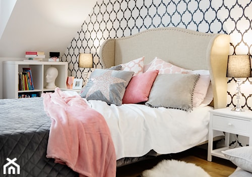 Kilka gram Nowego Jorku - Średnia biała sypialnia na poddaszu, styl nowoczesny - zdjęcie od Paweł Liszewski