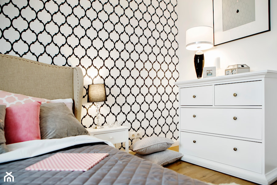 Kilka gram Nowego Jorku - Mała biała sypialnia, styl nowoczesny - zdjęcie od Paweł Liszewski