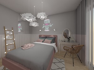 Mieszkanie Warszawa 2018 - Mała szara sypialnia, styl tradycyjny - zdjęcie od MJ Design Monika Juszczel