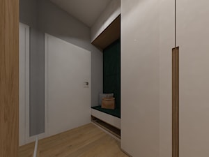 Mieszkanie Lublin 2017 - Średni czarny szary hol / przedpokój, styl nowoczesny - zdjęcie od MJ Design Monika Juszczel