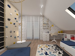 Dom pod lasem 2019 - Duży biały pokój dziecka dla nastolatka dla chłopca dla dziewczynki, styl nowoczesny - zdjęcie od MJ Design Monika Juszczel